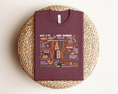 Fall Vibes T-Shirt - Pumpkin Season Tee - Autumn Shirt - Thanksgiving Shirt - Fall T-Shirts - Cozy Fall Tee - Fall Lover Shirt
