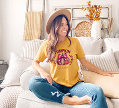 Retro Coquette T-Shirt - Bow Pumpkin Tee - Pumpkin Season Gift - Fall Vibes Shirt - Autumn Tee - Spooky Mama Gift - Thanksgiving Shirt