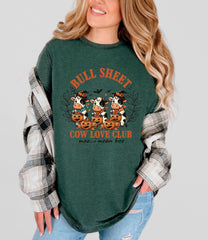 Bull Sheet Cow Club T-Shirt - Halloween Cow Tee - Spooky Cow - Funny Halloween Shirt - Witch Cow Tee - Pumpkin Season Tee - Fall Cow Shirt