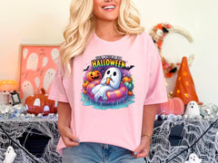 Just Waiting For Halloween T-Shirt - Halloween Lover Gift - Spooky Season Tee - Ghost Shirt - Halloween Vibes Tee - Fall Vibes Shirt