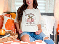 Farm Fresh Pumpkins T-Shirt - Pumpkin Tee - Fall Season Gift - Thanksgiving Shirt - Harvest Pumpkin Tee - Autumn Shirt - Pumpkin Lover Gift