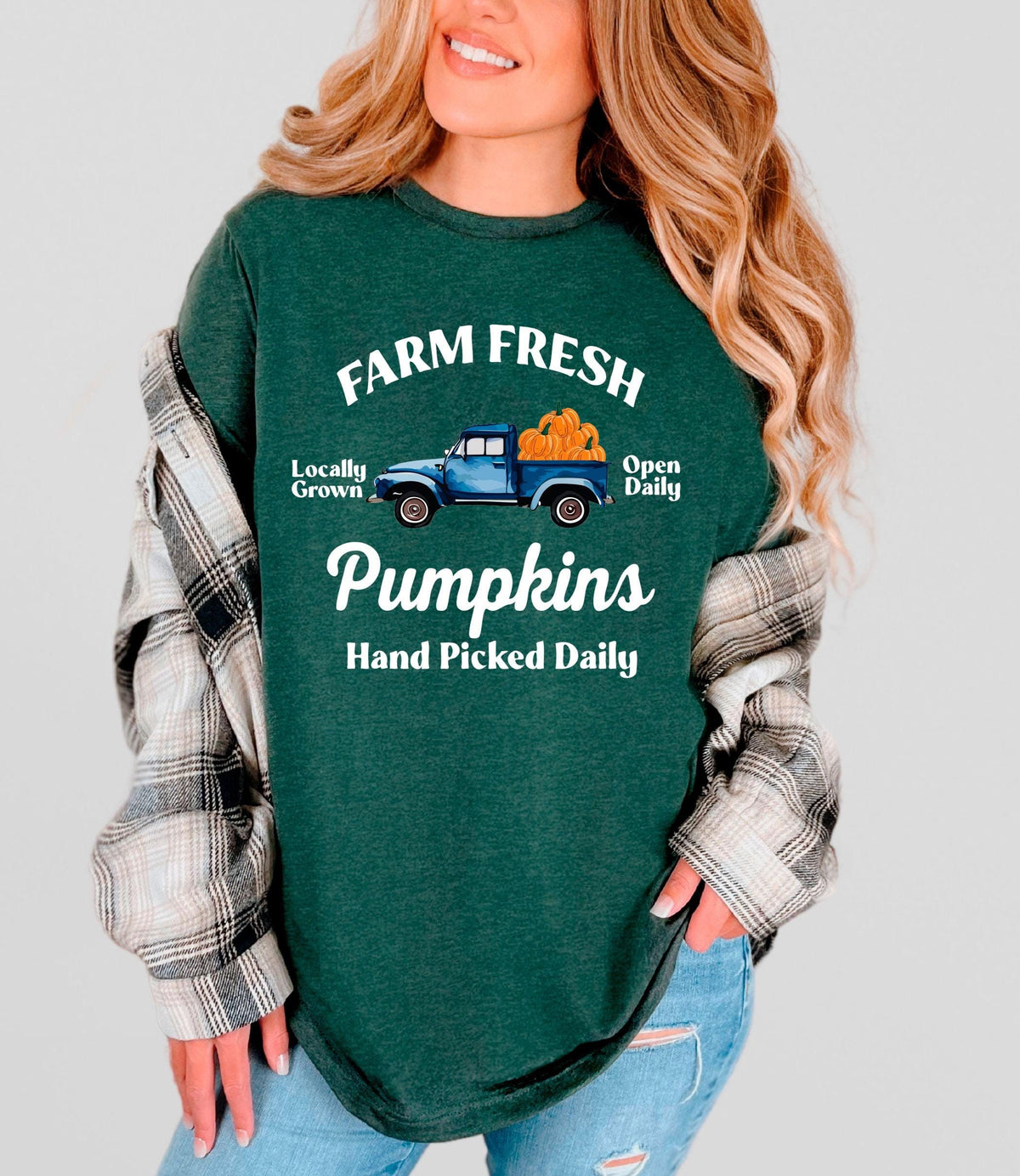 Farm Fresh Pumpkins T-Shirt - Fall Pumpkin Tee - Autumn Harvest Shirt - Pumpkin Season Gift - Pumpkin Patch - Autumn Tee - Farmhouse Fall