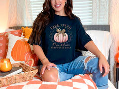 Farm Fresh Pumpkins T-Shirt - Pumpkin Tee - Fall Season Gift - Thanksgiving Shirt - Harvest Pumpkin Tee - Autumn Shirt - Pumpkin Lover Gift