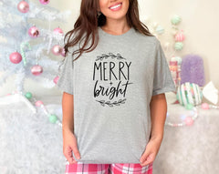 Merry Bright Shirt, Christmas Shirt, Christmas Mom Gift, Women's Christmas Shirt, Family Christmas Shirts, Christmas Shirts, Joyful Tee