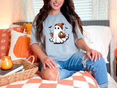 Ghost Coffee T-Shirt - Halloween Ghost Shirt - Trick or Treat Ghost Shirt - Spooky Season T-Shirt - Halloween Gift - Cute Fall Shirt