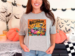 Just Waiting for Halloween Shirt - Funny Skeleton Tee - Spooky Season Gift - Summerween -  Skeleton Margarita Shirt - Halloween Skeleton Tee