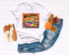 Just Waiting for Halloween Shirt - Funny Skeleton Tee - Spooky Season Gift - Summerween -  Skeleton Margarita Shirt - Halloween Skeleton Tee