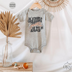 Be Strong and Courageous Toddler Shirt - Christian Kids Tee - Joshua 1:9 Kids Shirt - Tiger Shirt - Bible Verse Toddler Tee - Religious Gift