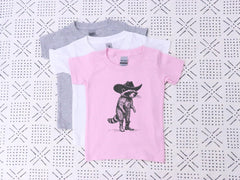 Cowboy Raccoon Toddler Shirt - Funny Raccoon Kids Tee - Cute But Feral - Raccoon Lover Toddler Shirt - Wild West Adventure Kids Tee
