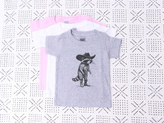 Cowboy Raccoon Toddler Shirt - Funny Raccoon Kids Tee - Cute But Feral - Raccoon Lover Toddler Shirt - Wild West Adventure Kids Tee