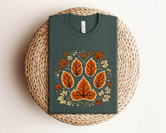 Dog Fall Shirts - Autumn Dog Paw T-Shirt - Dog Mom Fall Shirt - Fall Paw Shirt - Dog Lover Shirt - Thanksgiving Paw Dog Tee - Fall Gift
