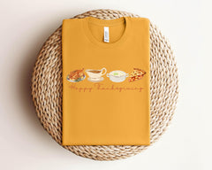 Happy Thanksgiving Shirt - Fall Vibes Shirt - Pumpkin Pie T-Shirt - Retro Thanksgiving Tee - Thanksgiving Gift - Turkey Gravy Shirt