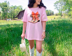 Western Christmas T-Shirt - Cowgirl Boots Tee - Gift for Her - Country Christmas Shirt - Coquette Boots Tee - Boot Scootin - Merry Christmas