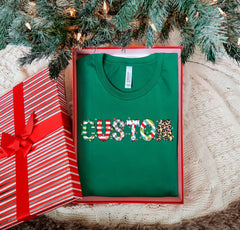 Custom Christmas T-Shirt - Personalized Name Tee - Holiday Name Shirt - Family Gift - Xmas Day Shirt - Christmas Outfit - Merry Christmas