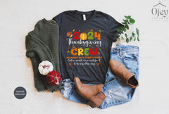 Thanksgiving Crew Shirts - 2024 Family Thanksgiving T-Shirts - Thanksgiving Crew Tees - Fall Family Shirts -  Thanksgiving Reunion T-Shirts