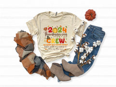 Thanksgiving Crew Shirts - 2024 Family Thanksgiving T-Shirts - Thanksgiving Crew Tees - Fall Family Shirts -  Thanksgiving Reunion T-Shirts