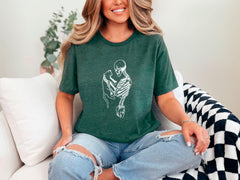 Skeleton And Cat Shirt, Cat Shirt, Cat Lover Shirt, Cat Lady Gift, Mothers Day Gift, Cat Mom Shirt, Cat Dad Shirt, Skeleton Shirt