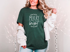 Merry Bright Shirt, Christmas Shirt, Christmas Mom Gift, Women's Christmas Shirt, Family Christmas Shirts, Christmas Shirts, Joyful Tee