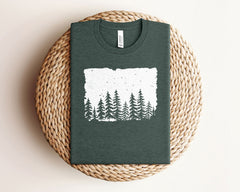 Pine Tree T-Shirt - Outdoor Adventure Tee - Pine Tree Silhouette Shirt - Camping Tee - Nature Lover T-Shirt - Mountain Life Tee - Forest Tee