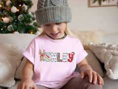 Custom Christmas Kids Shirt - Personalized Name Kids Tee - Holiday Name Shirt - Family Gift - Xmas Day Toddler Shirt - Christmas Outfit