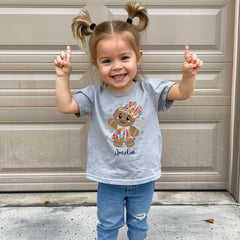 Christmas Kids Shirts - Youth Christmas T-Shirts - Custom Name Tee - Boys Girls Christmas Shirt - Christmas Gift - Gingerbread Shirt Name