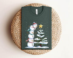Christmas Snowman Shirt - Cute Snowman T-Shirt - Christmas Shirts - Snowman Tee - Christmas Gift - Snowman Lover Tee - Christmas Tree Shirt