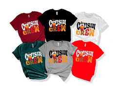 Cousin Crew Thanksgiving T-Shirts - Kids Thanksgiving Tee - Matching Cousins Gift - Family Reunion Shirts - Thanksgiving 2024 T-Shirts