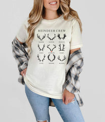 Reindeer Crew Christmas Shirt - Christmas Shirt - Reindeer Lover Shirt - Christmas Reindeer Hunting T-Shirt - Christmas Gift - Hunting Xmas