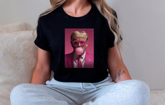 Donald Trump T-Shirt - Pink Bubble Gum Tee - Sarcastic Trump Shirt - Funny Trump Gift - Pink Sun Glasses - Conservative Gift