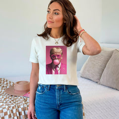 Donald Trump T-Shirt - Pink Bubble Gum Tee - Sarcastic Trump Shirt - Funny Trump Gift - Pink Sun Glasses - Conservative Gift