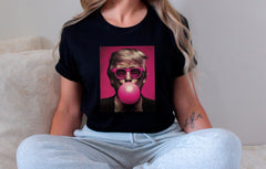 Donald Trump T-Shirt - Pink Bubble Gum Tee - Sarcastic Trump Shirt - Funny Trump Gift - Pink Sun Glasses - Conservative Gif