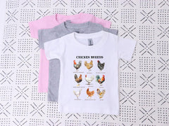 Chicken Breed Toddler Shirt - Country Kids Tee - Chicken Lovers Gift - Farm Animal Kids Shirt - Chicken Farmer Gift - Farm Life Kids Tee