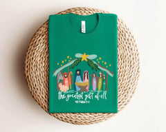 Jesus Nativity Shirt - Christmas Nativity Scene T-Shirt - Christian Christmas - Christmas Gift - The  Greatest Gift of All Shirt