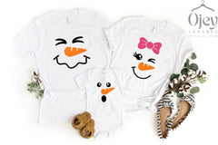 Christmas Snowman Shirts - Christmas Family T-Shirt - Custom Snowman Shirts -Holiday Snowman Tee - Snowman Face Shirt - Funny Christmas Gift