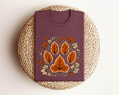 Dog Fall Shirts - Autumn Dog Paw T-Shirt - Dog Mom Fall Shirt - Fall Paw Shirt - Dog Lover Shirt - Thanksgiving Paw Dog Tee - Fall Gift