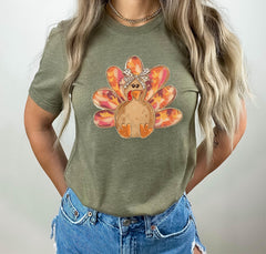 Turkey Shirt - Thanksgiving Turkey T-Shirt - Fall Shirts for Women - Thanksgiving Gift - Thanksgiving Dinner Shirt - Family Thanksgiving Tee