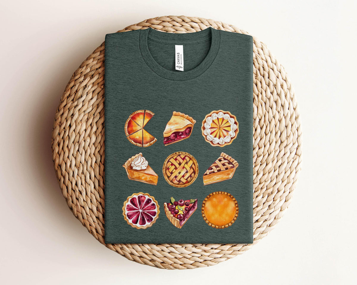 Fall Pumpkin Pies Shirt - Pumpkin Pie T-Shirt - Thanksgiving Shirt - Fall Tee -  Pie Lover Shirt - Apple Pie Tee - Thanksgiving Gift