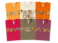 Family Crew T-Shirt - Family Thanksgiving - Thankful Family Gift - Family Matching Tee - Fall Holiday Shirt - Thanksgiving Dinner Tee
