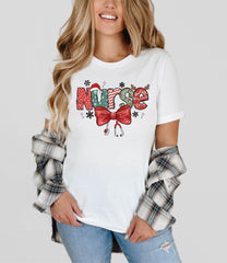 Christmas Nurse Shirts - Stethoscope Nurse T-Shirt - Xmas Nurse Gift - School Nurse Xmas Gift - Nurse Crew Shirts - Jolly Nurse T-Shirt