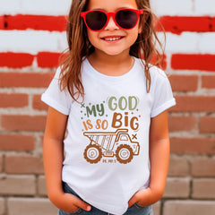 My God Is So Big Shirt - Kids Christian T-Shirts - Toddler God Shirts - Religious Kids Tees - Christian Kids Gifts - Bible Verse Shirt