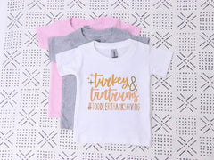 Kids Thanksgiving Shirts - Turkey and Tantrums T-Shirt - Kids Fall Shirts - Funny Toddler Thanksgiving Tees - Thanksgiving Gift