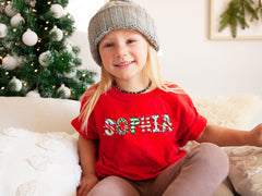 Custom Christmas Kids Shirt - Personalized Name Kids Tee - Holiday Name Shirt - Family Gift - Xmas Day Toddler Shirt - Christmas Outfit