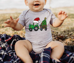 Christmas Tractor Bodysuit - Kids Christmas Shirt - Youth Toddler Christmas Tee - Boys Christmas Shirts - Farmer Kids Shirt - Christmas Gift