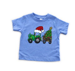 Christmas Tractor Bodysuit - Kids Christmas Shirt - Youth Toddler Christmas Tee - Boys Christmas Shirts - Farmer Kids Shirt - Christmas Gift