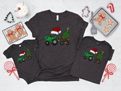 Christmas Tractor Bodysuit - Kids Christmas Shirt - Youth Toddler Christmas Tee - Boys Christmas Shirts - Farmer Kids Shirt - Christmas Gift