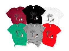 Let It Snow Shirt - Snowman T-Shirt - Christmas Winter Tee - Dog Mom Christmas Shirt - Christmas Gift - Holiday Snowman Tee - Dog Mom Gift