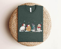 Christmas Bunny Shirt - Christmas Bunny Gift - Bunny Mom Christmas Gift - Bunny Lover Gift - Christmas Rabbit Tee - Funny Xmas Rabbit Shirt