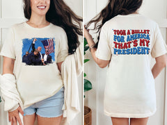Iconic Trump Stand Up Shirt, Distressed Iconic Trump Image and Took A Bullet for America Shirt, Fight For Freedom, Trump Pennsylvania Shirt