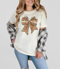 Christmas Gingerbread Shirt - Coquette Christmas Shirt - Christmas Bow T-Shirt - Christmas Gift - Gingerbread Shirts - Cute Christmas Gift
