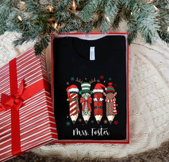 Custom Christmas Teacher Shirt - Elf Teacher Shirt - Teacher Christmas Gift - Custom Teacher Name Shirt - Merry Teacher Shirt - Holiday Tee